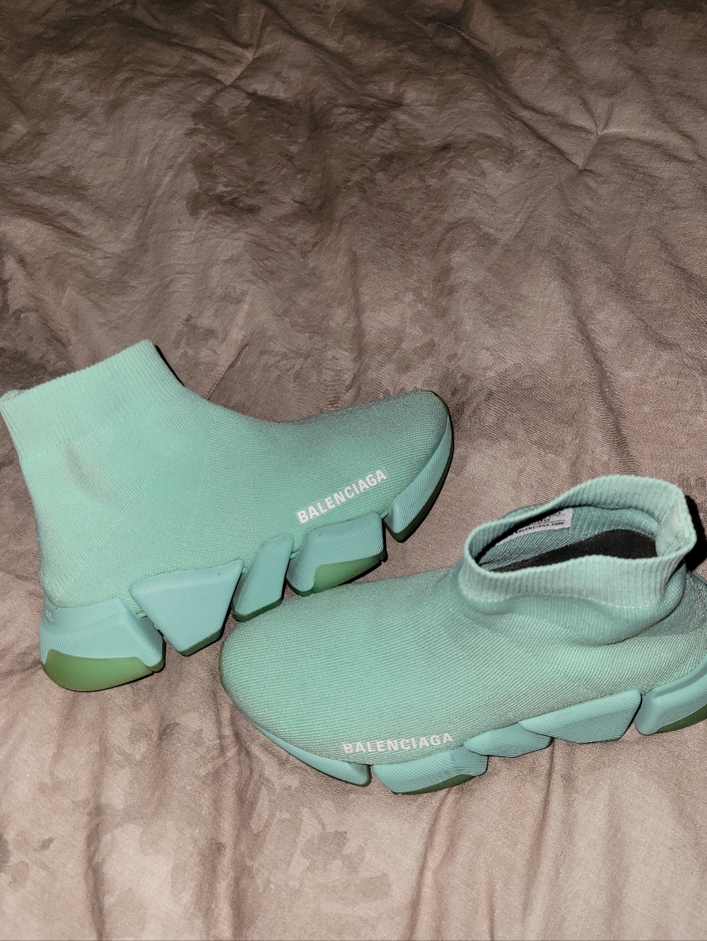 Balenciaga 2.0 Speed Trainers Shoes Mint Green Size 5 Women
